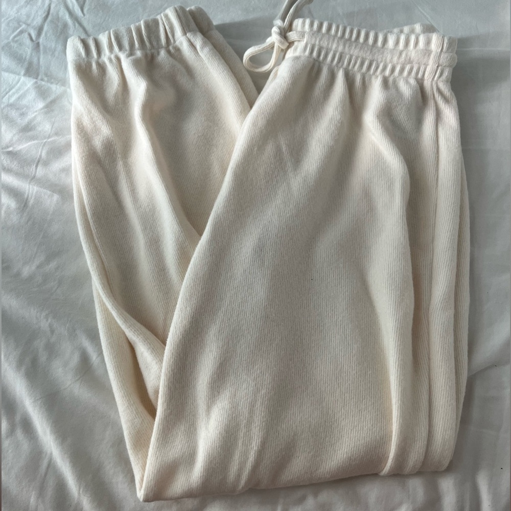 zara cream sweatpants